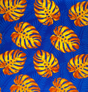 Polyester Peachskin Fabric Monstera Dypsis Lutescens Leaves