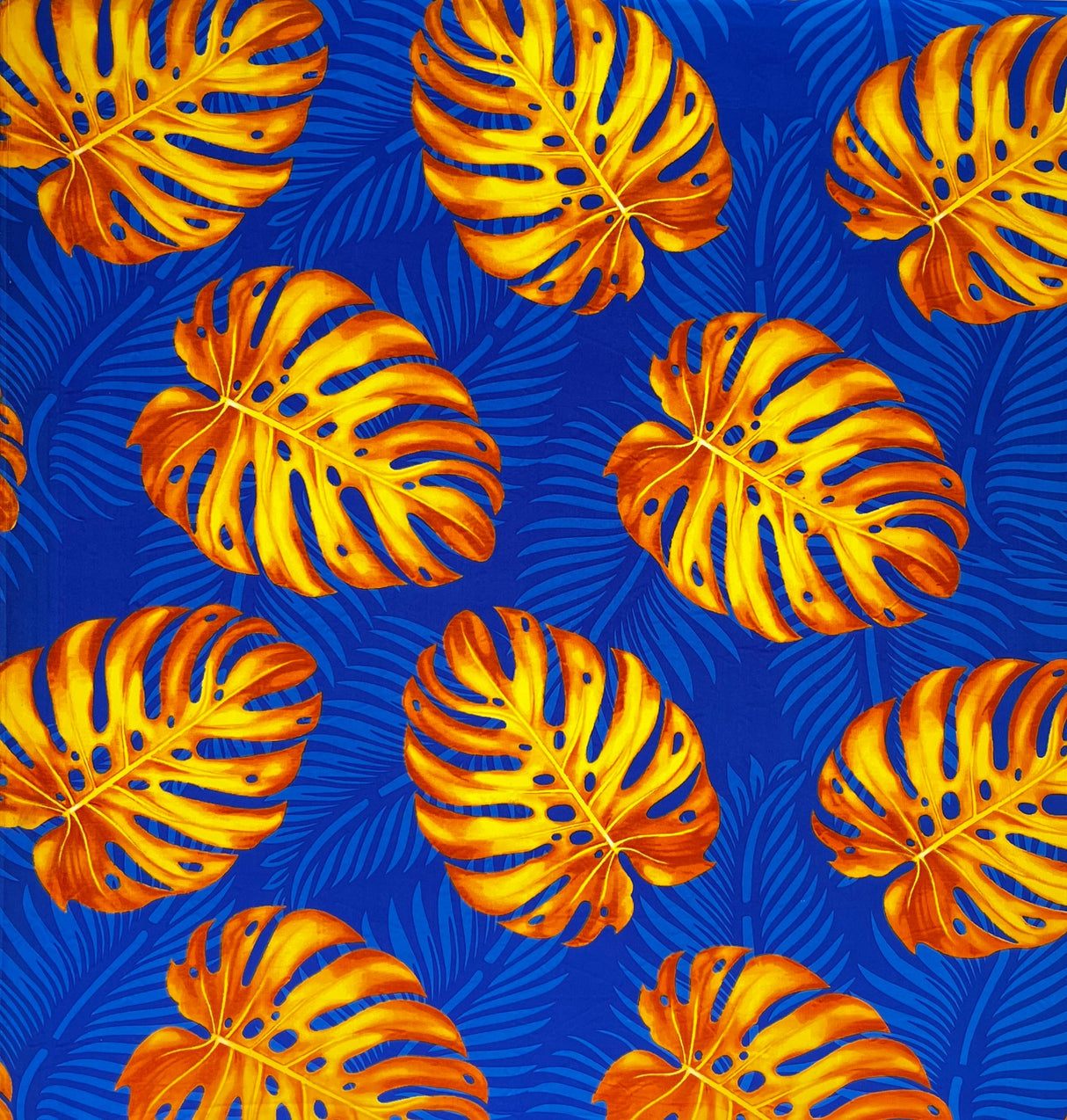 Monstera Dypsis Lutescens Leaves Peachskin Fabric - Purple And Green, 45" Width (1 Yard)