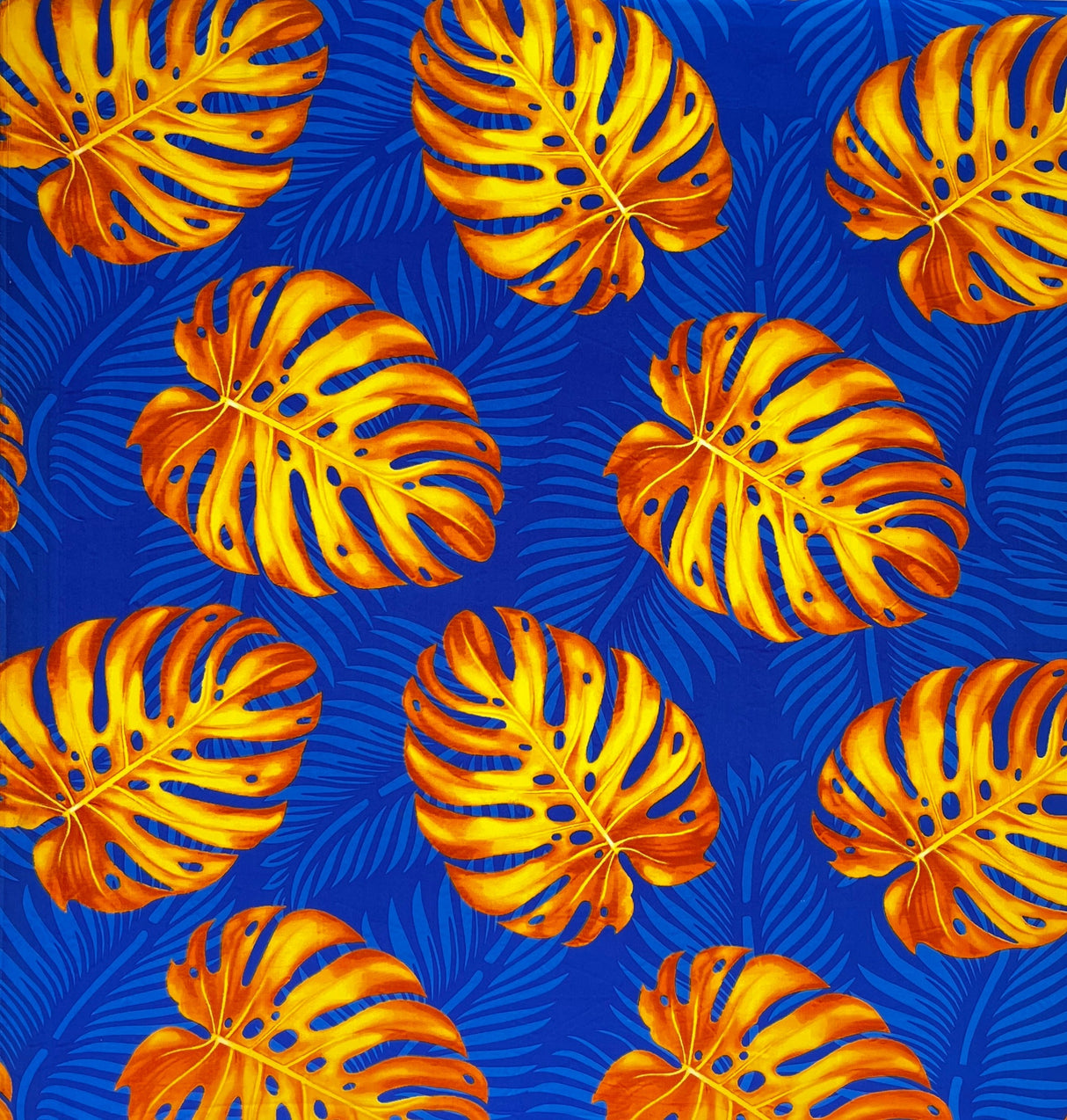 Monstera Dypsis Lutescens Leaves Peachskin Fabric - Purple And Green, 45" Width (1 Yard)