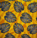 Polyester Peachskin Fabric Monstera Dypsis Lutescens Leaves