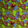 Monstera Split Leaves Rayon Poplin Fabric - Tropical Leaf Print, 44/45" Width (1 Yard)