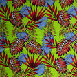 Rayon Fabric Monstera Split Leaves Tropical Print