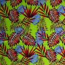 Rayon Fabric Monstera Split Leaves Tropical Print
