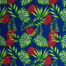 Monstera Split Leaves Rayon Poplin Fabric - Tropical Leaf Print, 44/45" Width (1 Yard)