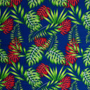 Rayon Fabric Monstera Split Leaves Tropical Print