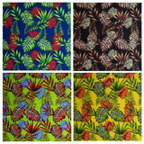 Monstera Split Leaves Rayon Poplin Fabric - Tropical Leaf Print, 44/45" Width (1 Yard)