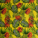 Rayon Fabric Monstera Split Leaves Tropical Print