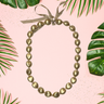Kukui Nut Lei Necklace - Colorful Hawaiian Lei, 0.7-0.9 Lb (1 Piece)