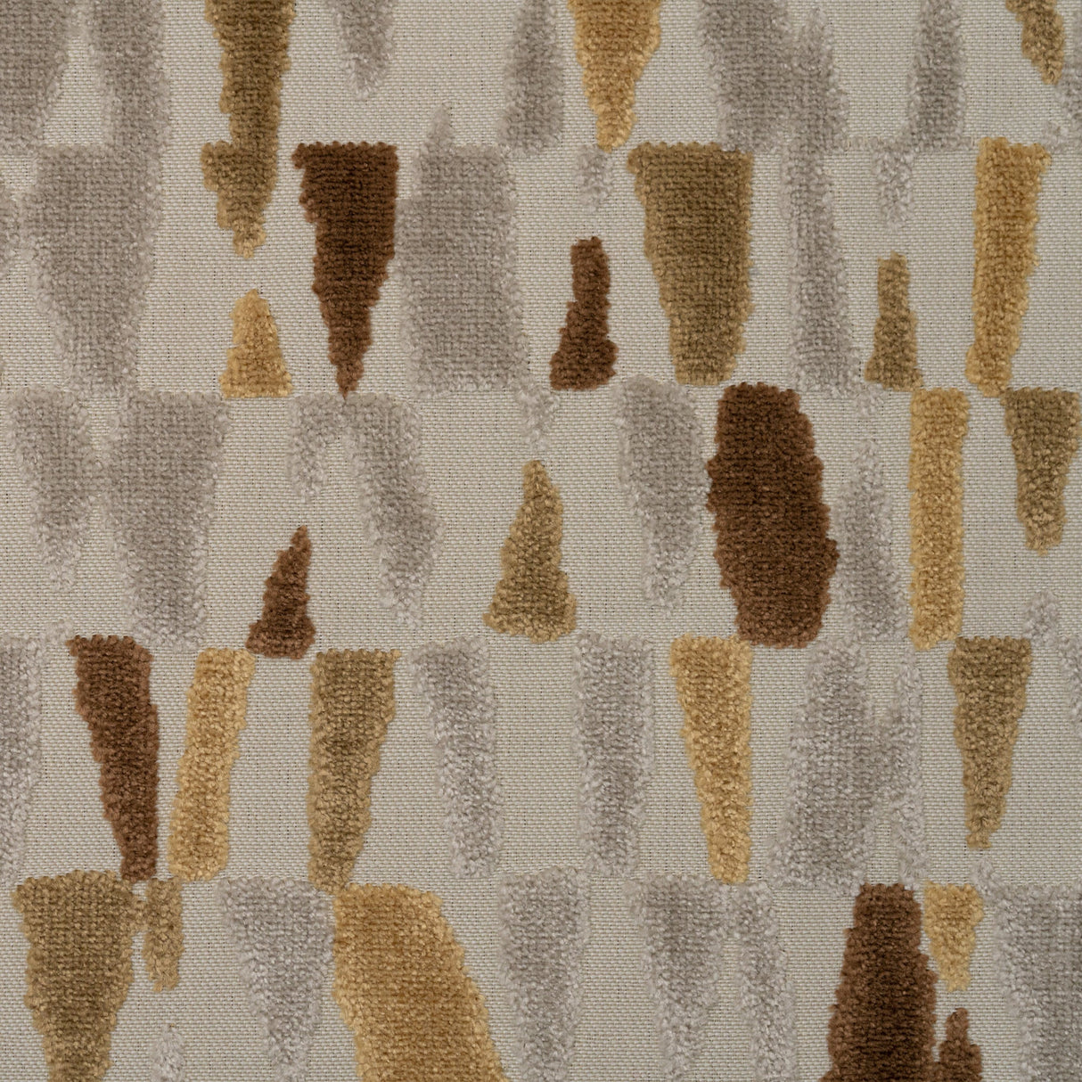 Cut Velvet Upholstery Fabric Mosaic Geometric Pattern