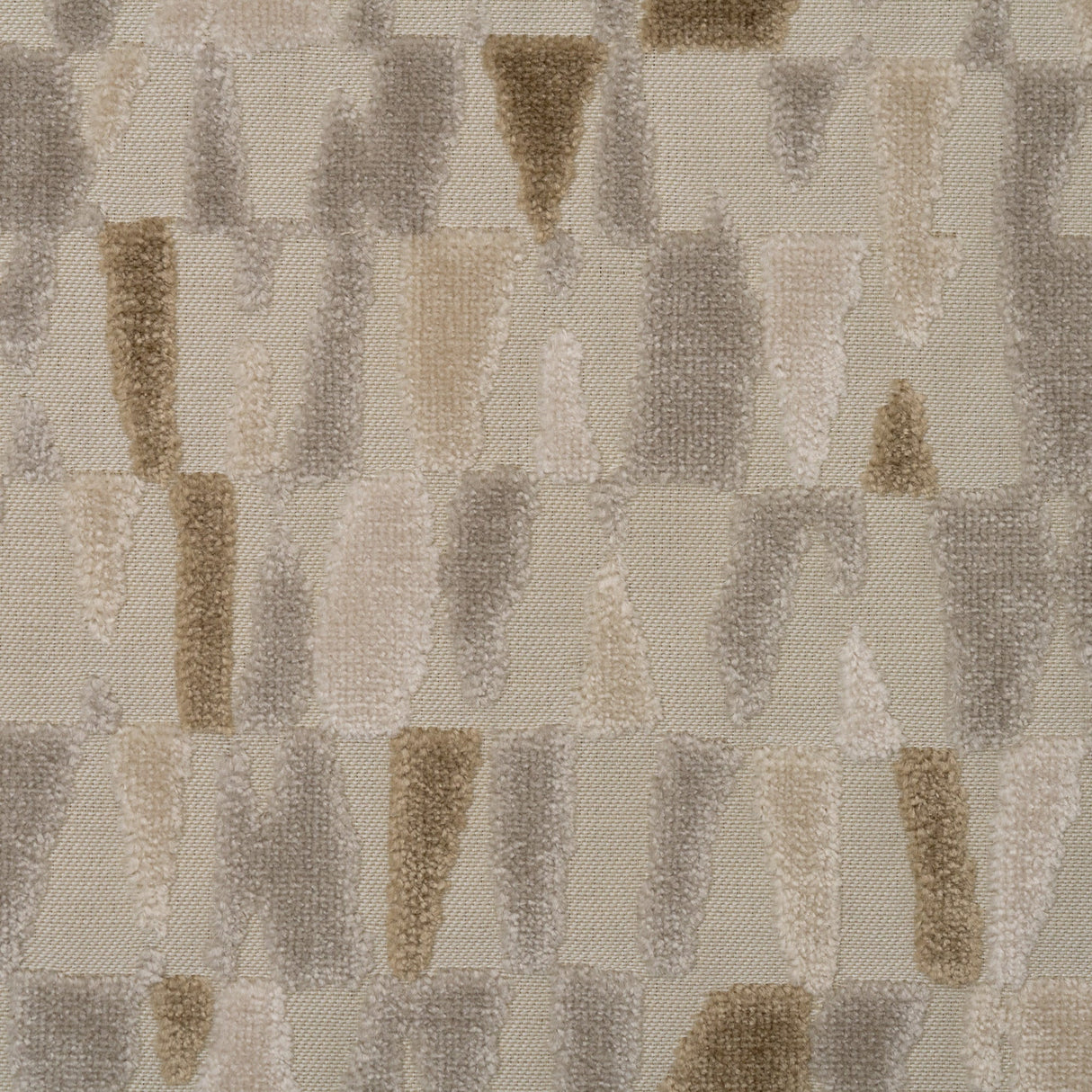 Cut Velvet Upholstery Fabric Mosaic Geometric Pattern