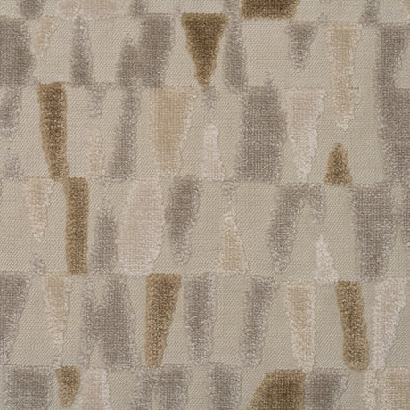 Cut Velvet Upholstery Fabric Mosaic Geometric Pattern
