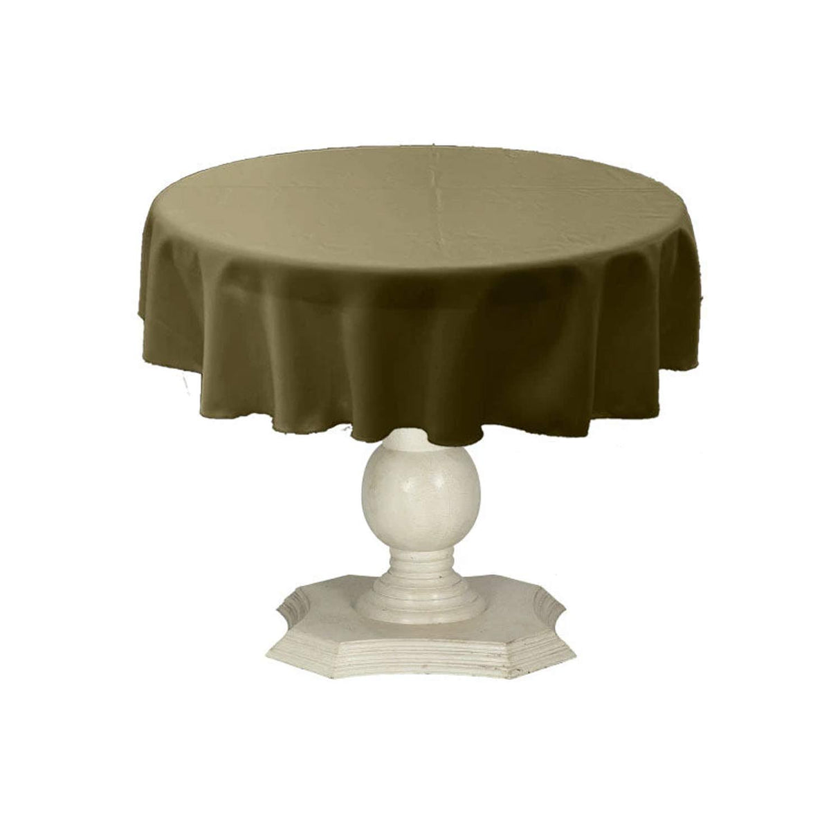 Tablecloth Dull Bridal Satin Fabric - Solid Color, 42" Round (1 Piece)
