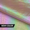 Mother Of Pearl Foiled Nylon Fabric - White/Pearl, Coral/Pearl, Black/Pearl, Orchid/Pearl, 57/59" Width (1 Yard)