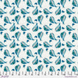 Cotton Print Mother and Chick Aqua Fabric 44/45"