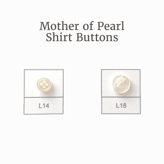 Mother Of Pearl Shirt Buttons - Mother Of Pearl Fabric - L14, L18