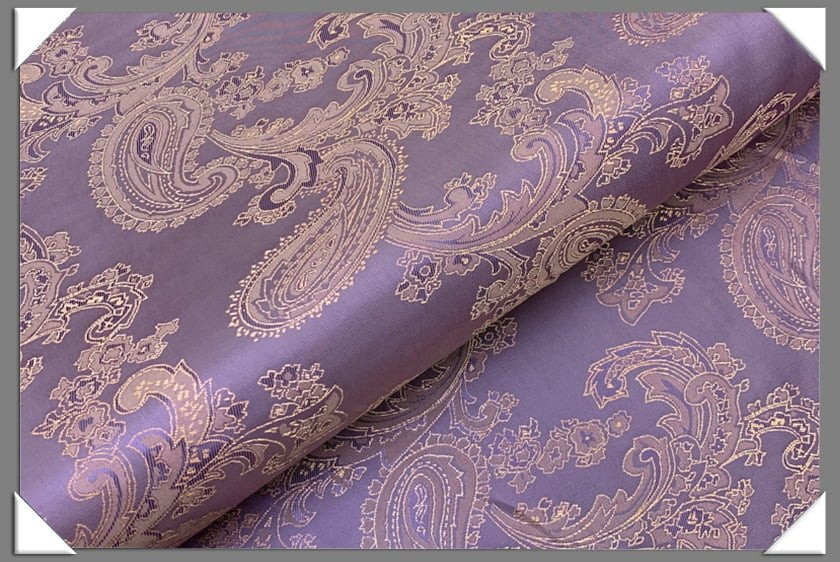 Paisley Lining 100 Percent Rayon/Poly Fabric - Iridescent Paisley, 57" Width