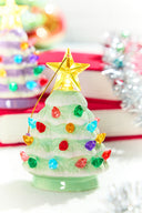 4" Mini Nostalgic Pastel Trees Ornaments, Assortment of 4