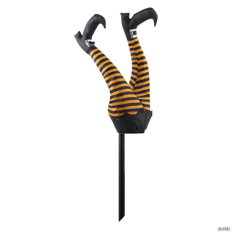 RADYAN Motion-Activated Witch Leg Kickers Halloween Yard Decoration shown in a clear product image