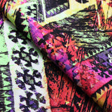 Azteca Nylon Spandex Fabric - Multicolor African Print, 58/60" Width, 320 GSM (1 Yard)