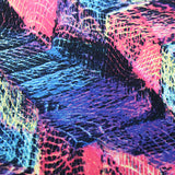 Netscape Nylon Spandex Fabric - Multicolor Abstract Print, 58-60" Width (1 Yard)
