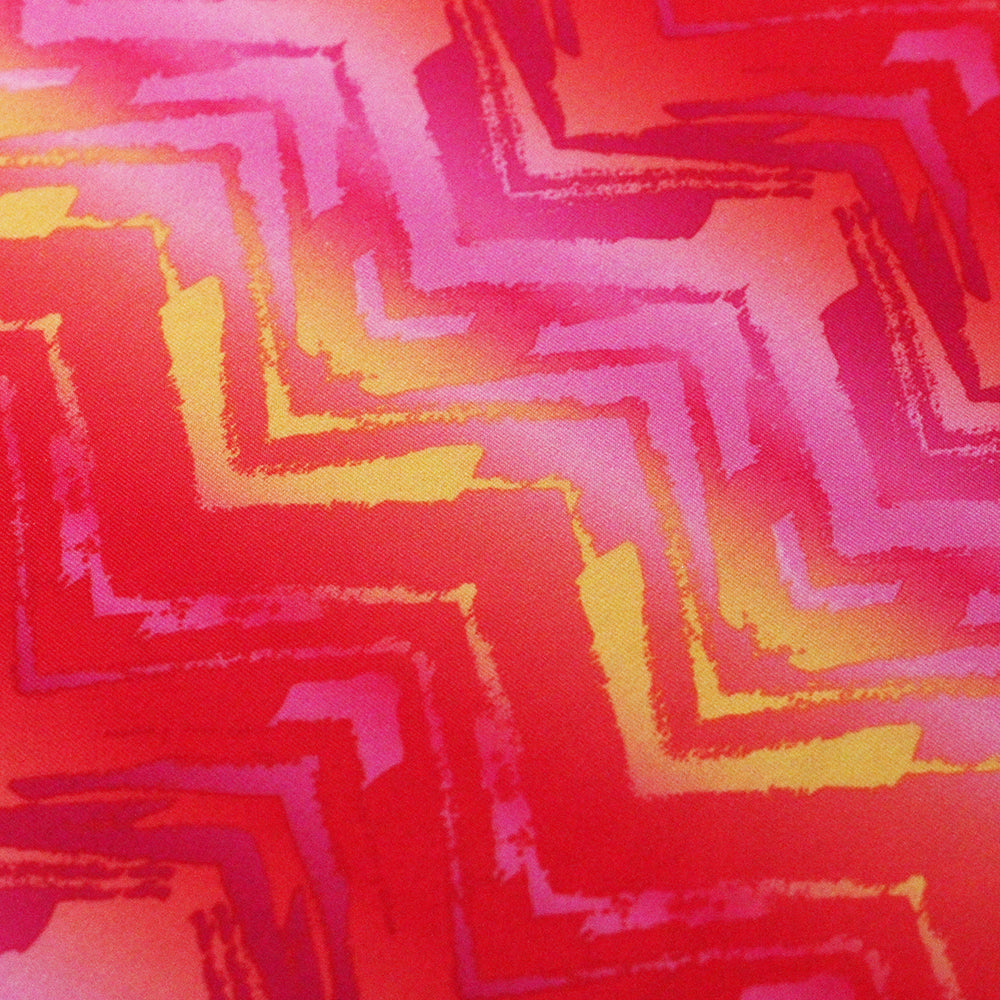 Core Layers Polyester Spandex Fabric - Multi Chevron Print, 58/60" Width (1 Yard)