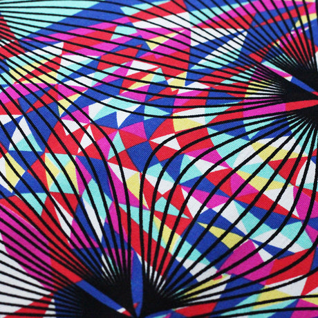 Prism Nylon Spandex Fabric - Multicolor Abstract Print, 58-60" Width (1 Yard)