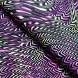 Outbreak Nylon Spandex Fabric - Black/Purple Chevron Zig Zag, 58/60" Width (1 Yard)