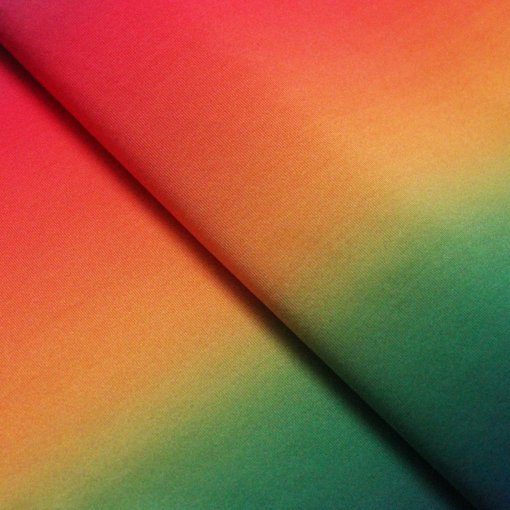 Skyline Polyester Spandex Fabric - Multi Rainbow Ombre, 58-60" Width (1 Yard)