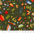 Cotton Fabric Multi Bare Necessities Camping Therapy 44/45"