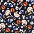 Black Sports Digital Cuddle Fabric