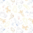 Cotton Character Print Fabric 43/44" Multi Classic Winnie