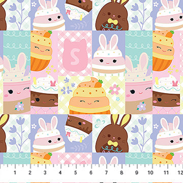 Cotton Print Multi Collage Springtime Squishmallows Fabric 44/45"