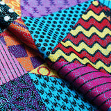 Pop Patch Nylon Spandex Fabric - Multicolor Patchwork Print, 58/60" Width (1 Yard)