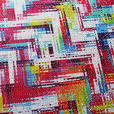 Chevron Tie Dye Polyester Spandex Fabric - Printed Chevron Pattern in Multicolor or Purple, 58-60" Width (1 Yard)