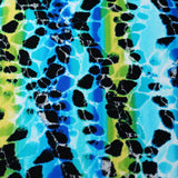 Safari River Nylon Spandex Fabric - Glitter Multicolor Stone River Print, 58-60" Width (1 Yard)