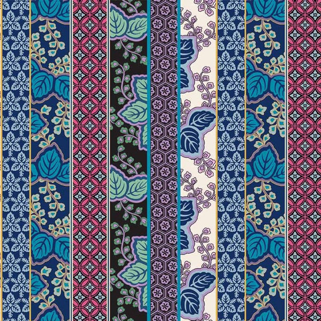 Cotton Multi Kamakura Stripe Fabric 44"/45"