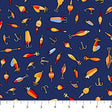 Cotton Camping Therapy Fabric Multi Lures 44/45"