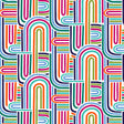 Cotton Print Multi Mingle Arch Geo Fabric 44/45"