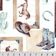 Cuddle Fabric Multi Natural Old West Digital Print