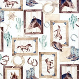 Cuddle Fabric Multi Natural Old West Digital Print