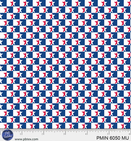 Cotton Patriotic Minis Print Fabric 44/45"