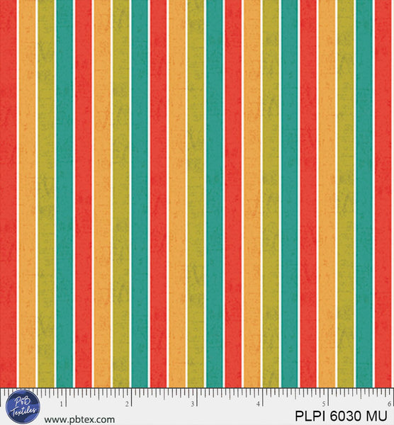Cotton Fabric Multi Strip Peace, Love, Pickleball 44/45"