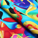 Bubblelicious Nylon Spandex Fabric - Multicolor Paint Print, Foil Or Non-Foil, 58/60" Width (1 Yard)