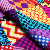 Pop Patch Nylon Spandex Fabric - Multicolor Patchwork Print, 58/60" Width (1 Yard)