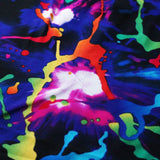 New Wave Tie Dye Nylon Spandex Fabric - Multicolor Splash Print, Tie-Dye, 58-60" Width (1 Yard)