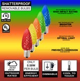 C9 Wonderful LED SMD Bulb (25 bulbs/bag) - Faceted, Multi