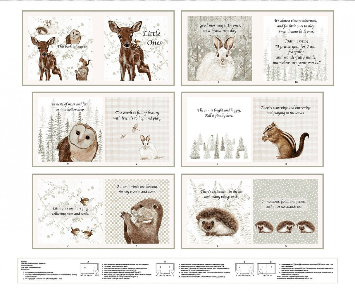Fabric Panel Little Ones Book Panel Henry Glass