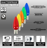 C9 Wonderful LED SMD Bulb (25 bulbs/bag) - Smooth, Multi