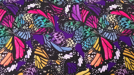 Quilting Cotton Multi Butterfly Wings Novelty Fabric Hoffman