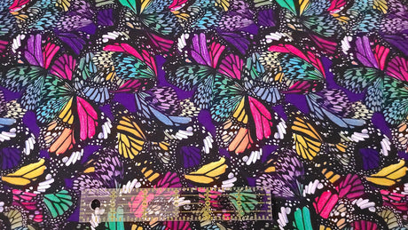 Quilting Cotton Multi Butterfly Wings Novelty Fabric Hoffman